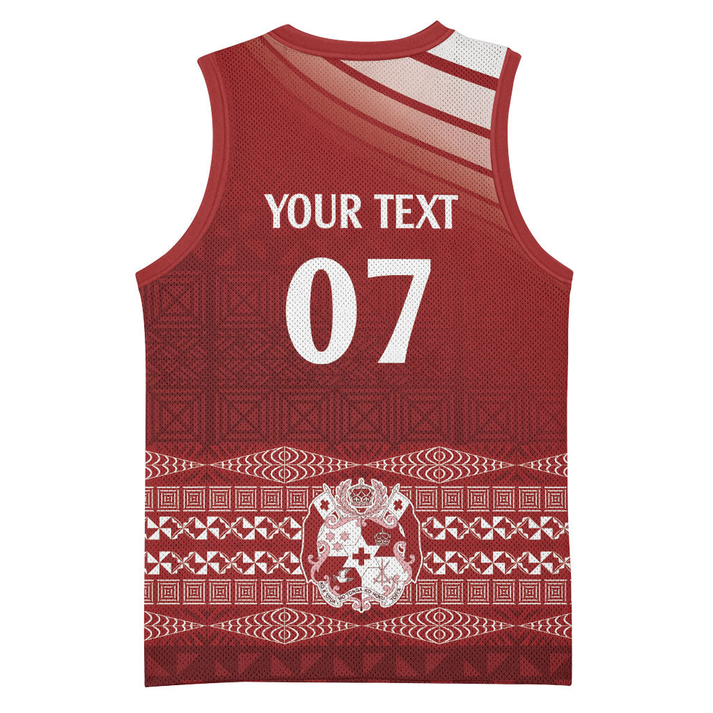 Mate Ma'a Tonga Custom Basketball Jersey Basic Ngatu Kupesi Motif LT7 - Polynesian Pride