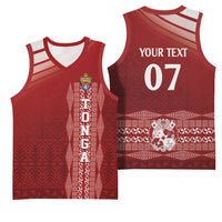 Mate Ma'a Tonga Custom Basketball Jersey Basic Ngatu Kupesi Motif LT7 - Polynesian Pride