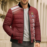 Mate Ma'a Tonga Custom Bomber Puffer Jacket Basic Ngatu Kupesi Motif LT7 - Polynesian Pride