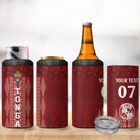 Mate Ma'a Tonga Custom 4 in 1 Can Cooler Tumbler Basic Ngatu Kupesi Motif LT7 - Polynesian Pride