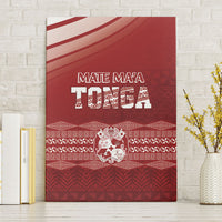 Mate Ma'a Tonga Canvas Wall Art Basic Ngatu Kupesi Motif LT7 Without Frame Red - Polynesian Pride