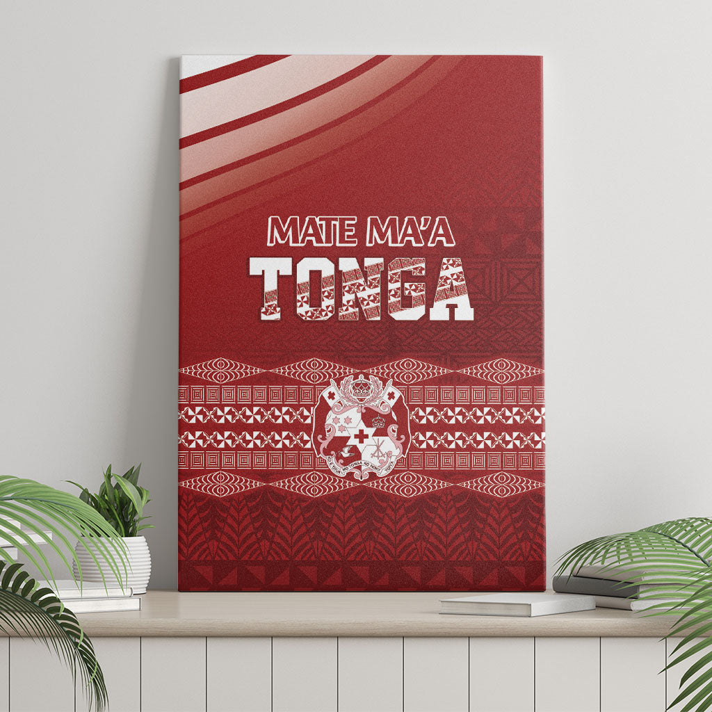 Mate Ma'a Tonga Canvas Wall Art Basic Ngatu Kupesi Motif LT7 - Polynesian Pride