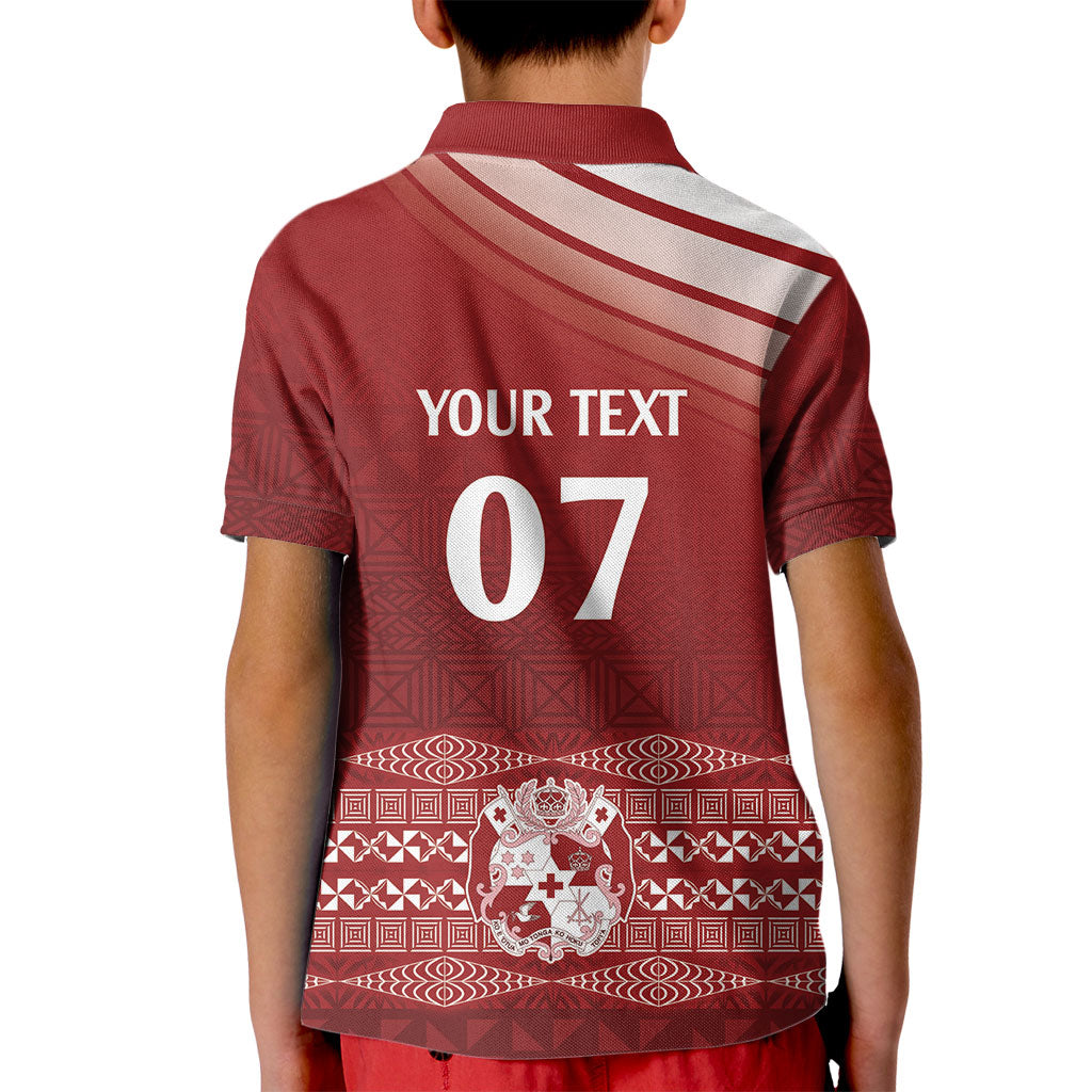 Mate Ma'a Tonga Custom Kid Polo Shirt Basic Ngatu Kupesi Motif LT7 - Polynesian Pride