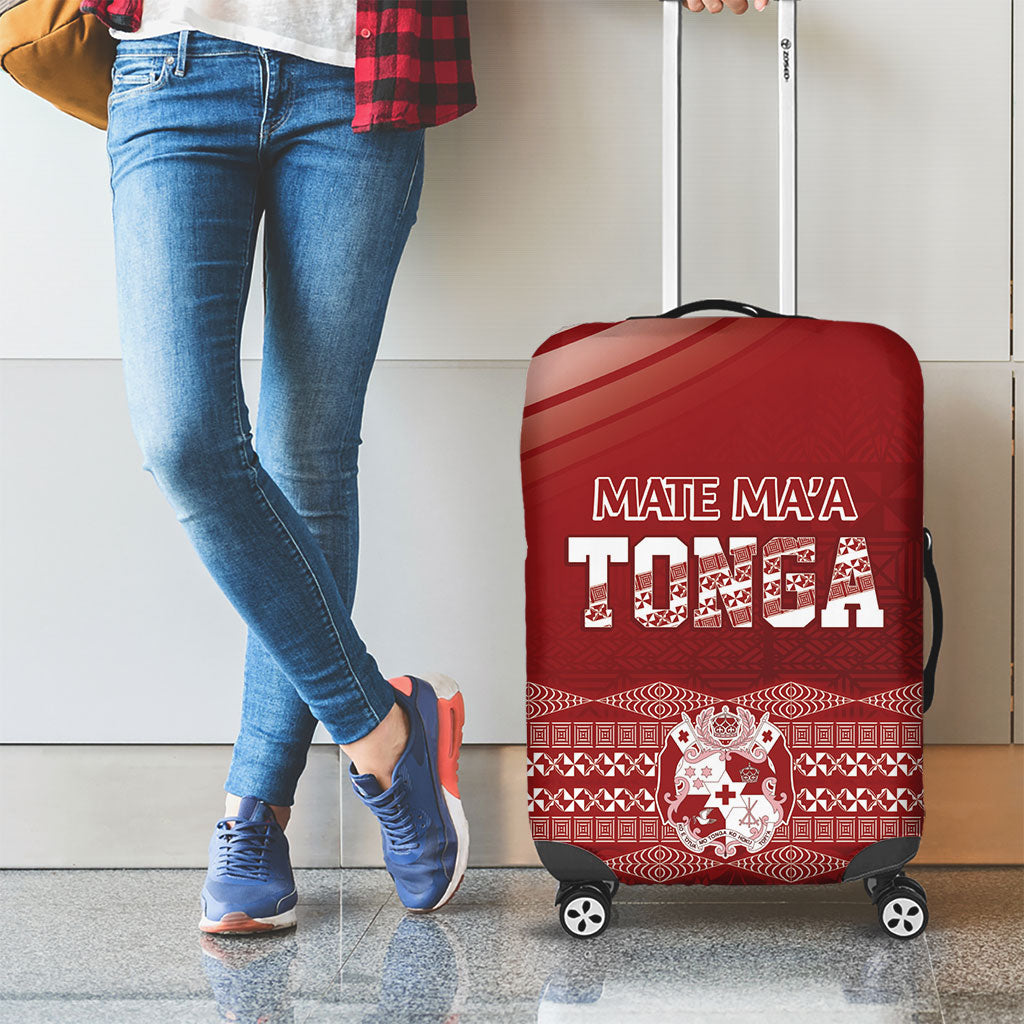 Mate Ma'a Tonga Luggage Cover Basic Ngatu Kupesi Motif LT7 - Polynesian Pride