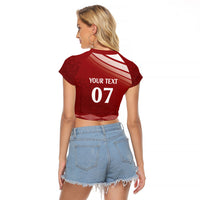 Mate Ma'a Tonga Custom Raglan Cropped T Shirt Basic Ngatu Kupesi Motif LT7 - Polynesian Pride