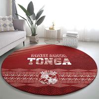 Mate Ma'a Tonga Round Carpet Basic Ngatu Kupesi Motif LT7 - Polynesian Pride