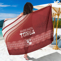 Mate Ma'a Tonga Sarong Basic Ngatu Kupesi Motif LT7 One Size 44 x 66 inches Red - Polynesian Pride