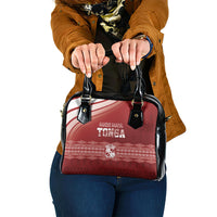 Mate Ma'a Tonga Shoulder Handbag Basic Ngatu Kupesi Motif LT7 One Size Red - Polynesian Pride