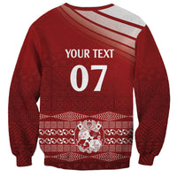 Mate Ma'a Tonga Custom Sweatshirt Basic Ngatu Kupesi Motif LT7 - Polynesian Pride