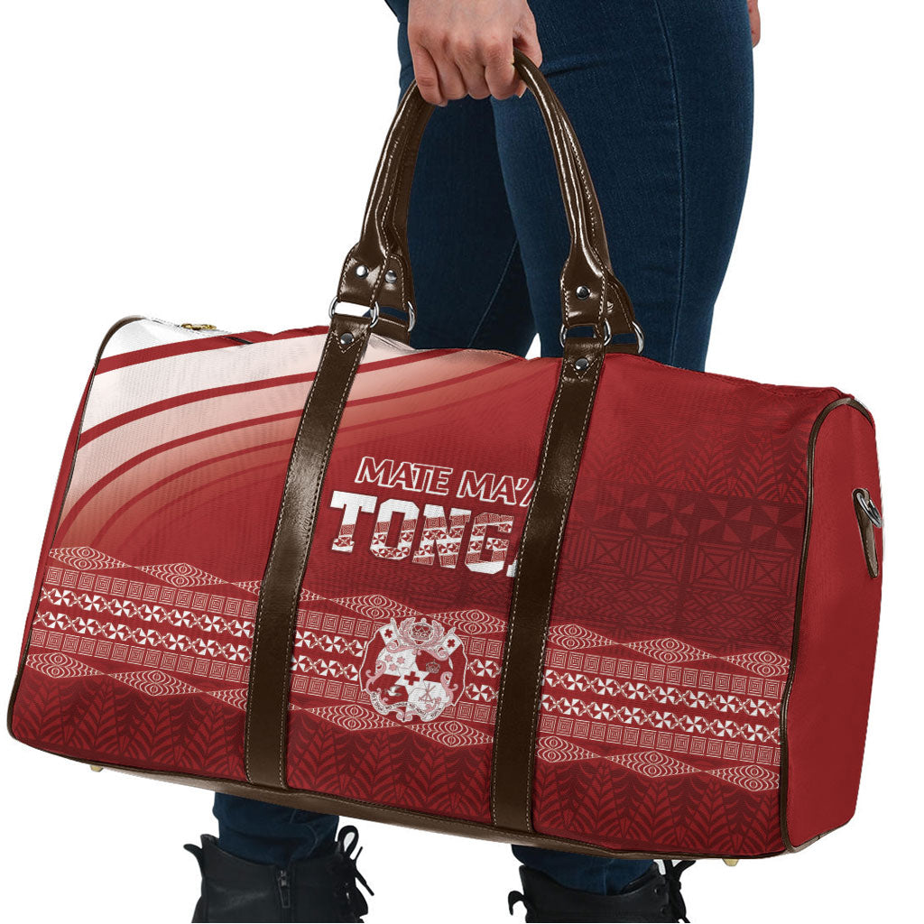 Mate Ma'a Tonga Travel Bag Basic Ngatu Kupesi Motif LT7 - Polynesian Pride