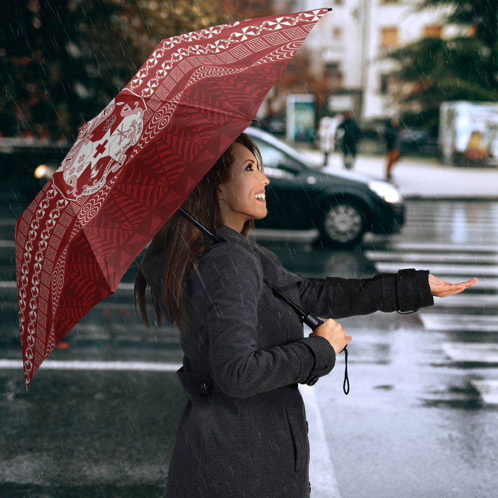 Mate Ma'a Tonga Umbrella Basic Ngatu Kupesi Motif LT7 - Polynesian Pride