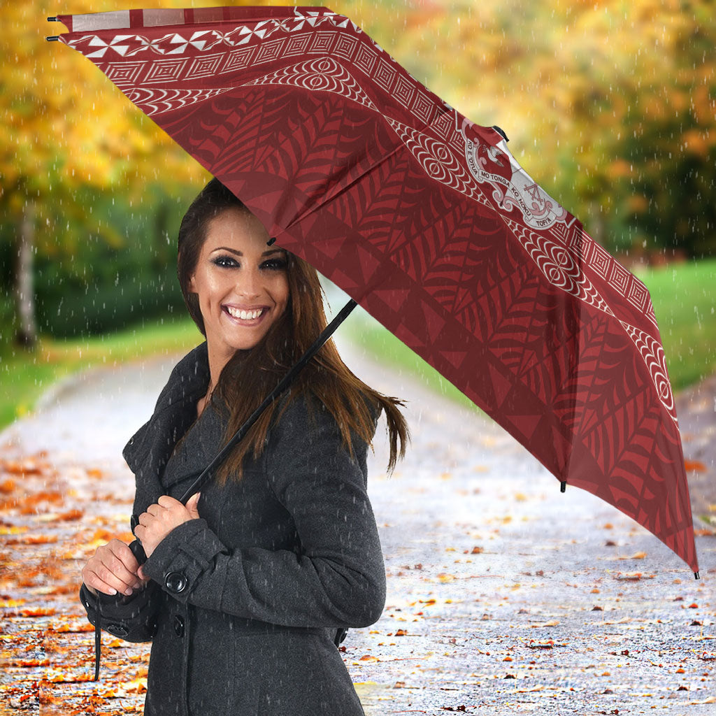 Mate Ma'a Tonga Umbrella Basic Ngatu Kupesi Motif LT7 - Polynesian Pride