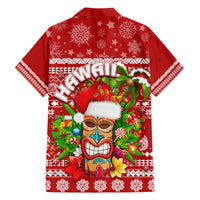 Hawaii Tiki Christmas Family Matching Off Shoulder Maxi Dress and Hawaiian Shirt Mele Kalikimaka LT7 - Polynesian Pride
