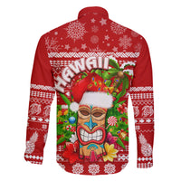 Hawaii Tiki Christmas Family Matching Tank Maxi Dress and Hawaiian Shirt Mele Kalikimaka LT7 - Polynesian Pride