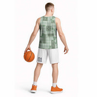 Hawaiian Quilt Tapa On Pastel Mint Palaka Motifs Basketball Jersey