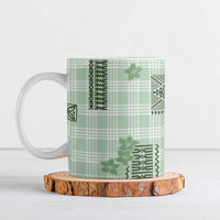 Hawaiian Quilt Tapa On Pastel Mint Palaka Motifs Ceramic Mug LT7 Mint - Polynesian Pride