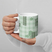 Hawaiian Quilt Tapa On Pastel Mint Palaka Motifs Ceramic Mug LT7 - Polynesian Pride
