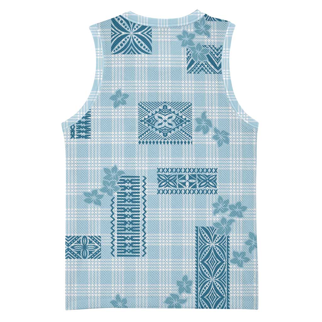 Hawaiian Quilt Tapa On Cold Blue Palaka Motifs Basketball Jersey
