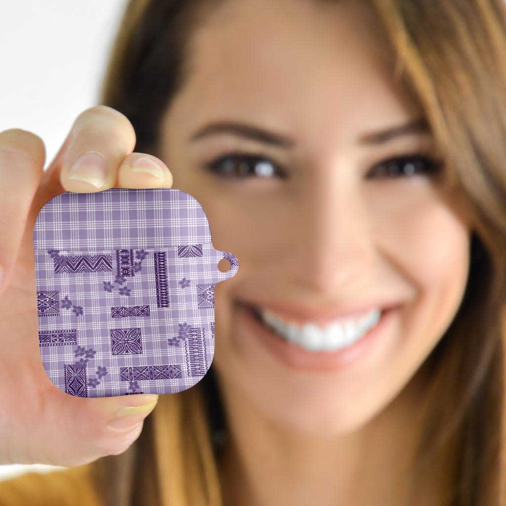Hawaiian Quilt Tapa On Lilac Palaka Motifs AirPods Case
