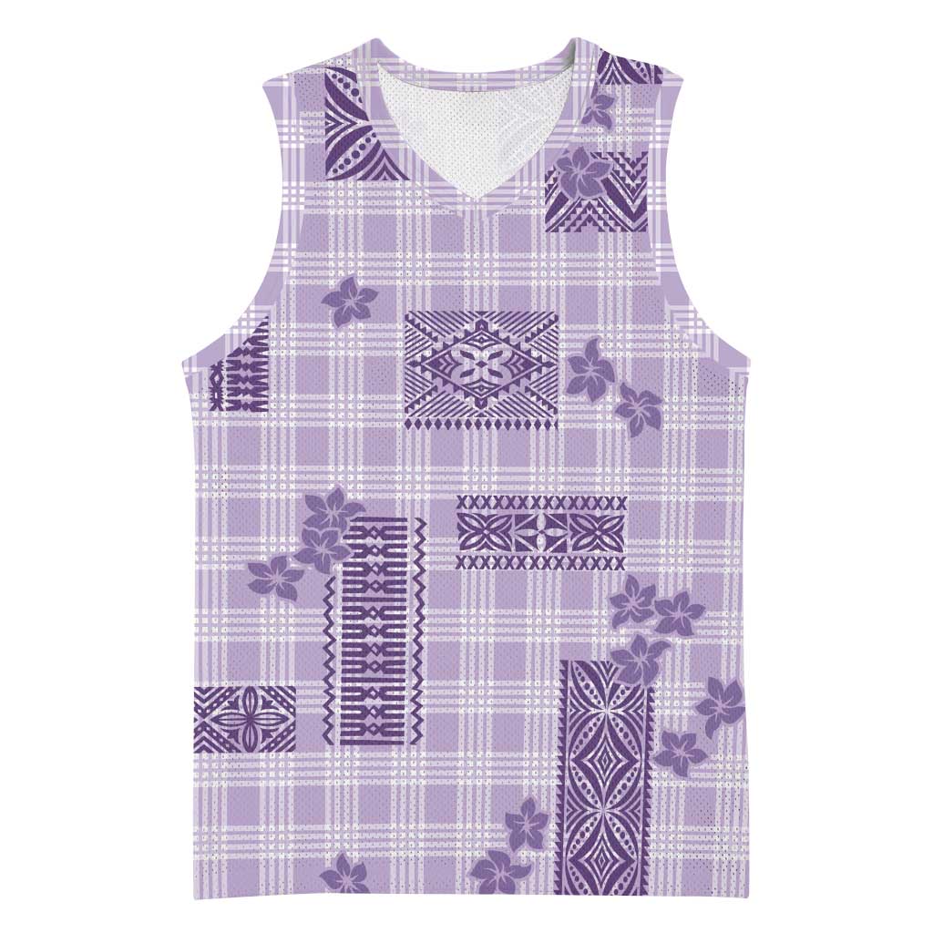 Hawaiian Quilt Tapa On Lilac Palaka Motifs Basketball Jersey