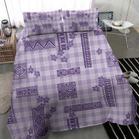 Hawaiian Quilt Tapa On Lilac Palaka Motifs Bedding Set LT7 - Polynesian Pride