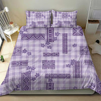 Hawaiian Quilt Tapa On Lilac Palaka Motifs Bedding Set LT7 - Polynesian Pride