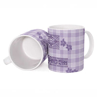 Hawaiian Quilt Tapa On Lilac Palaka Motifs Ceramic Mug LT7 - Polynesian Pride
