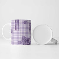 Hawaiian Quilt Tapa On Lilac Palaka Motifs Ceramic Mug LT7 - Polynesian Pride