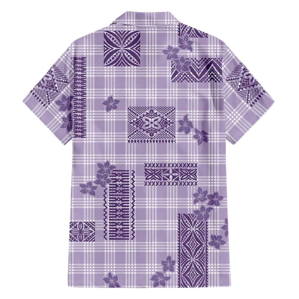Hawaiian Quilt Tapa On Lilac Palaka Motifs Family Matching Tank Maxi Dress and Hawaiian Shirt LT7 - Polynesian Pride
