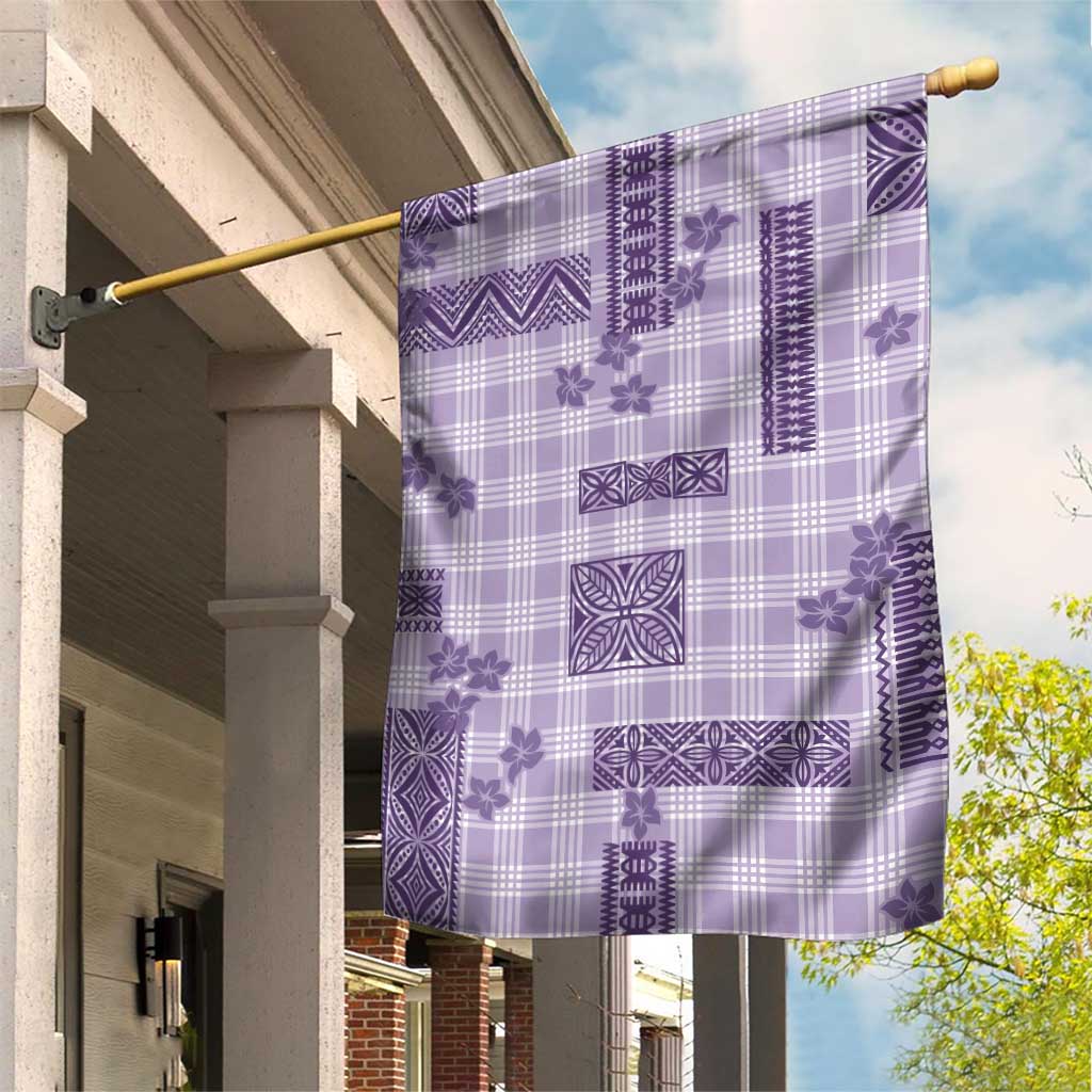 Hawaiian Quilt Tapa On Lilac Palaka Motifs Garden Flag