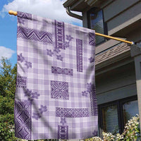 Hawaiian Quilt Tapa On Lilac Palaka Motifs Garden Flag