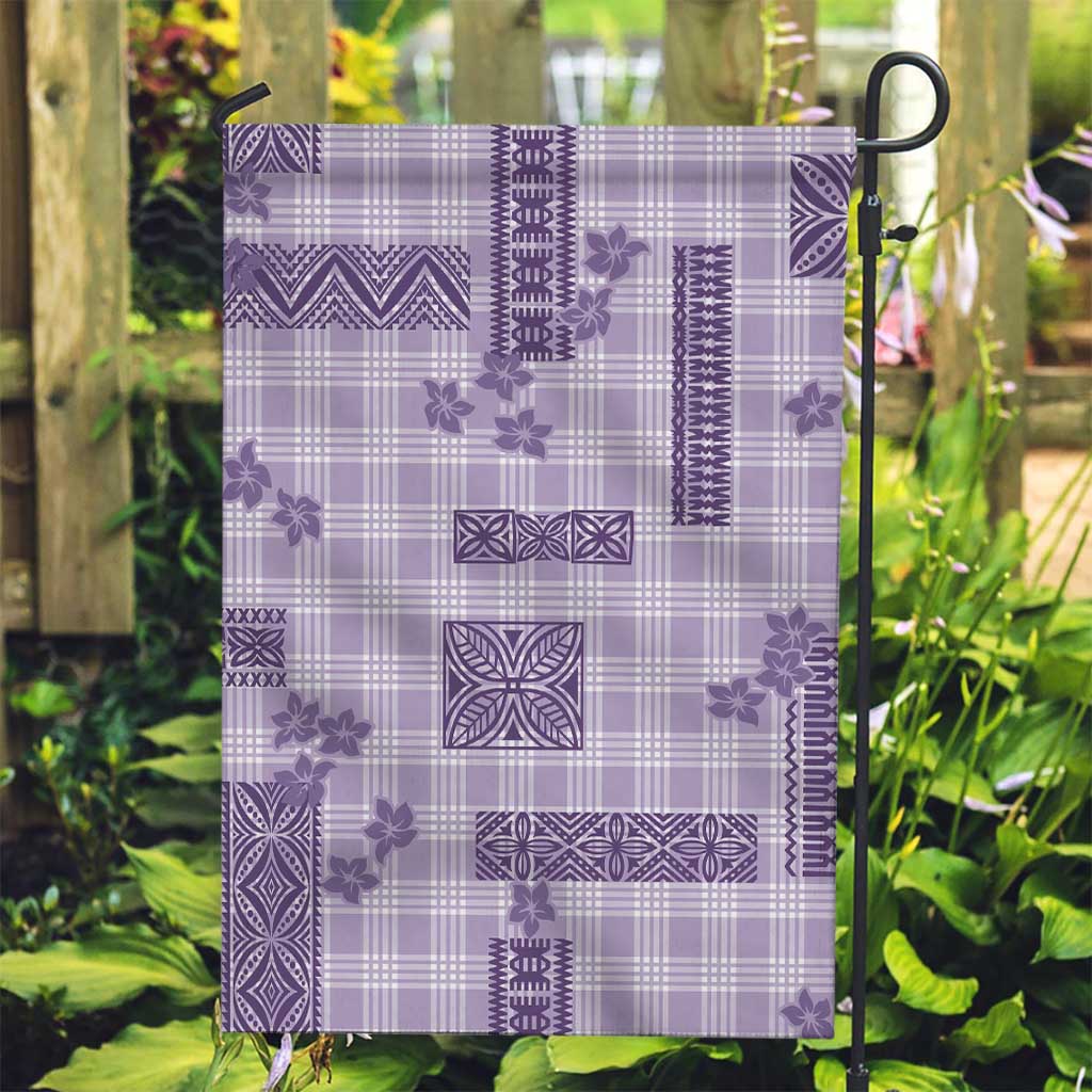 Hawaiian Quilt Tapa On Lilac Palaka Motifs Garden Flag