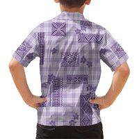 Hawaiian Quilt Tapa On Lilac Palaka Motifs Hawaiian Shirt