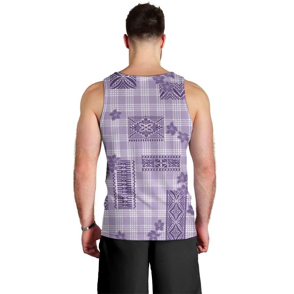 Hawaiian Quilt Tapa On Lilac Palaka Motifs Men Tank Top