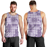Hawaiian Quilt Tapa On Lilac Palaka Motifs Men Tank Top