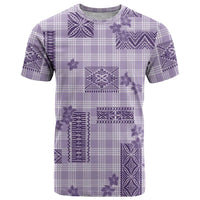 Hawaiian Quilt Tapa On Lilac Palaka Motifs T Shirt