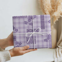 Hawaiian Quilt Tapa On Lilac Palaka Motifs Wrapping Paper