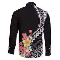 AAPI Heritage Month Family Matching Off The Shoulder Long Sleeve Dress and Hawaiian Shirt Kanaka Hawaii Plumeria LT7 - Polynesian Pride