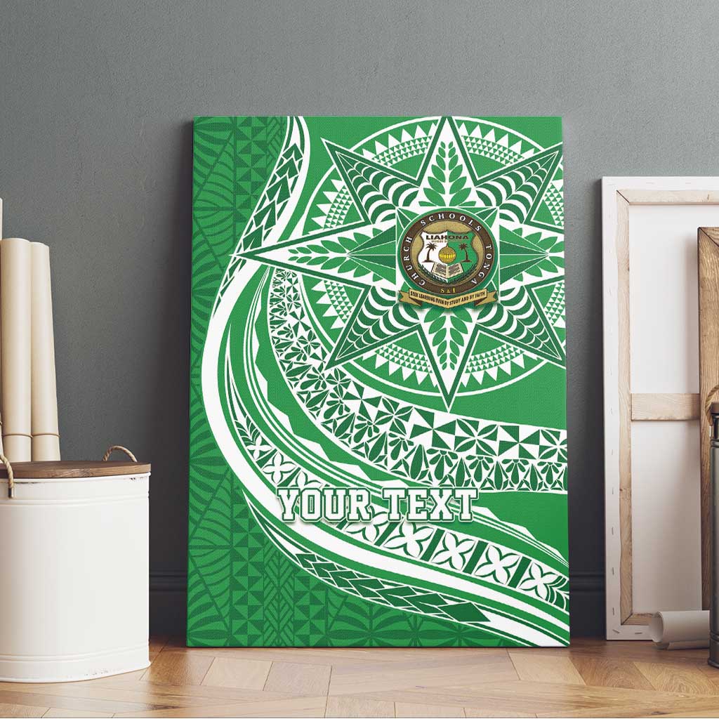 Tonga Liahona High School Personalized Canvas Wall Art Ngatu Tokelaufeletoa Motifs LT7 - Polynesian Pride