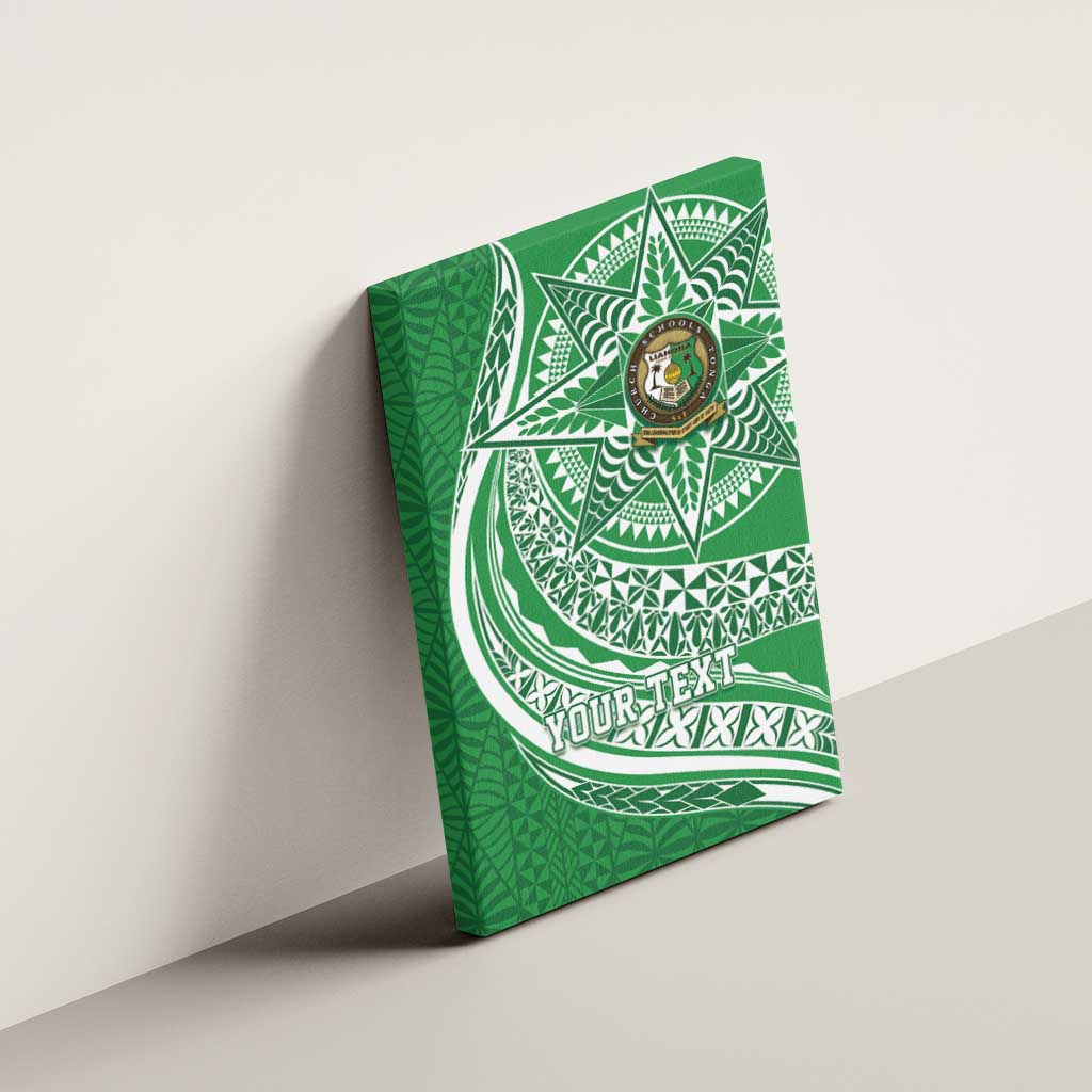 Tonga Liahona High School Personalized Canvas Wall Art Ngatu Tokelaufeletoa Motifs LT7 - Polynesian Pride