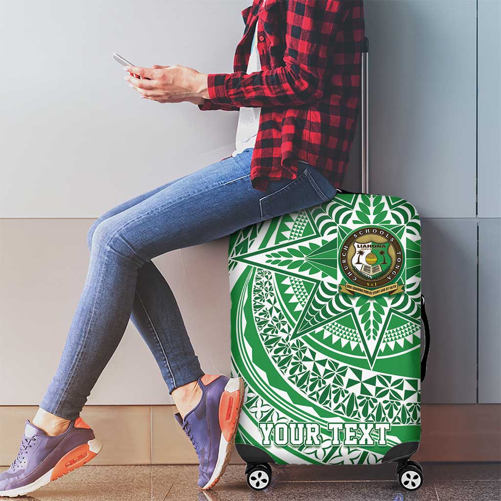 Tonga Liahona High School Personalized Luggage Cover Ngatu Tokelaufeletoa Motifs