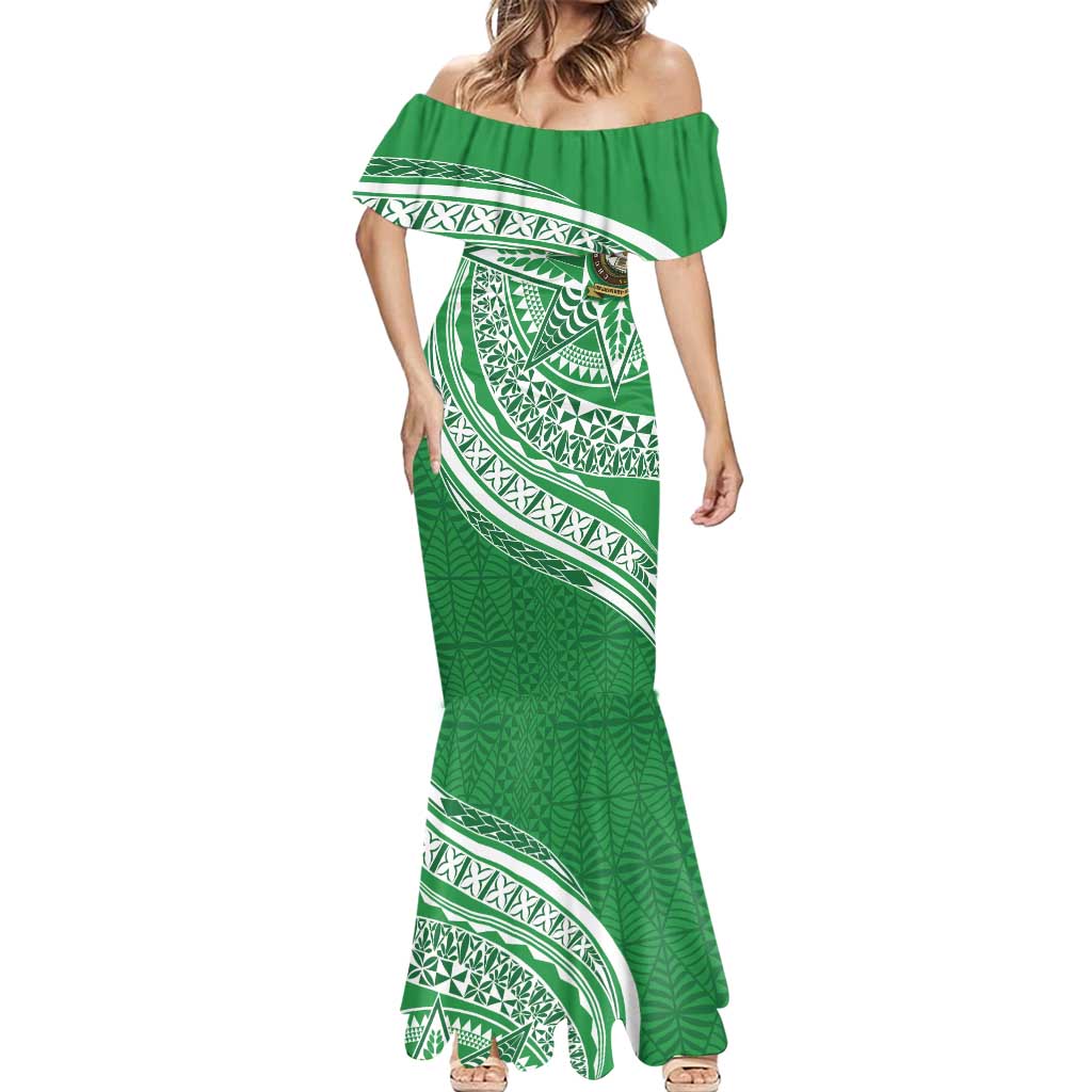 Tonga Liahona High School Personalized Mermaid Dress Ngatu Tokelaufeletoa Motifs LT7 - Polynesian Pride