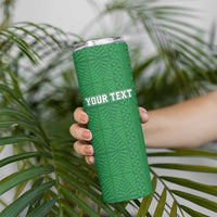 Tonga Liahona High School Personalized Skinny Tumbler Ngatu Tokelaufeletoa Motifs