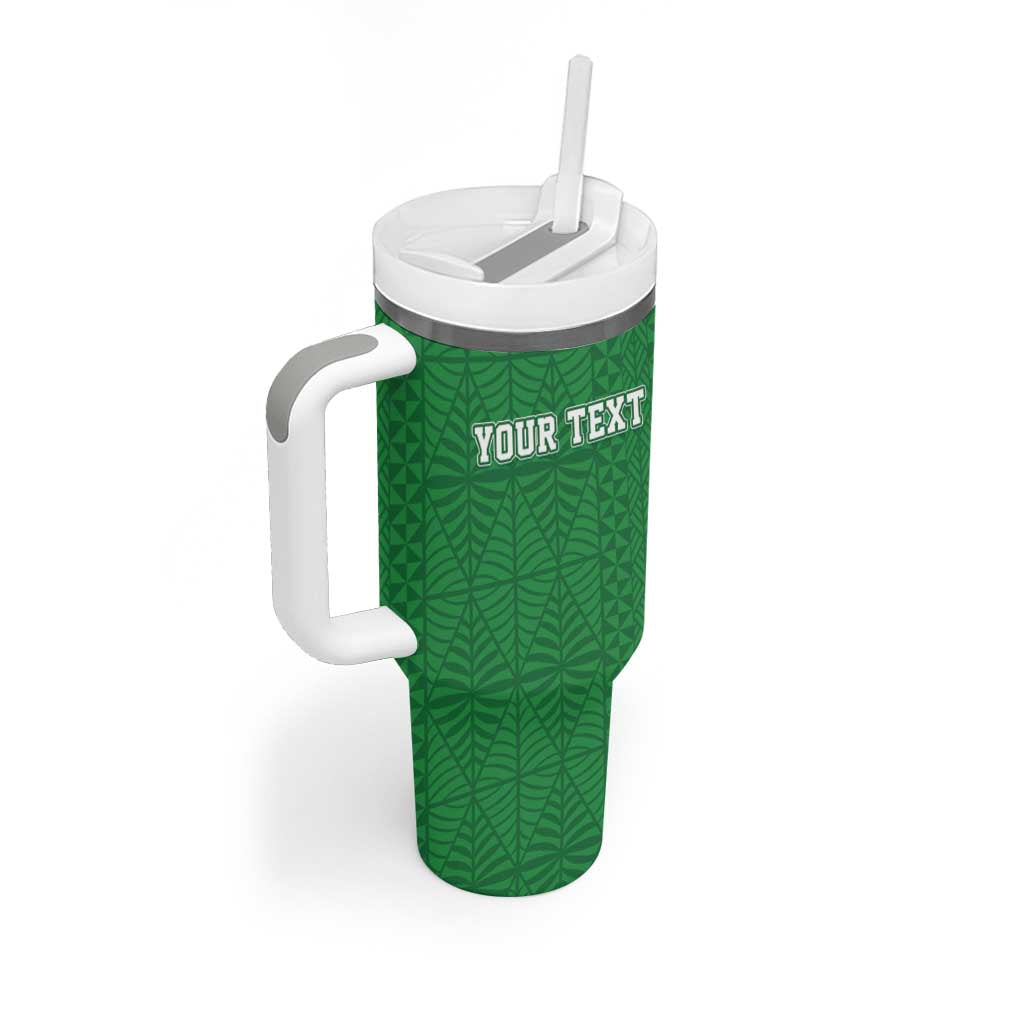 Tonga Liahona High School Personalized Tumbler With Handle Ngatu Tokelaufeletoa Motifs