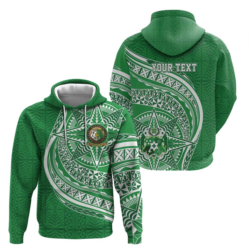 Tonga Liahona High School Personalized Zip Hoodie Ngatu Tokelaufeletoa Motifs LT7 - Polynesian Pride