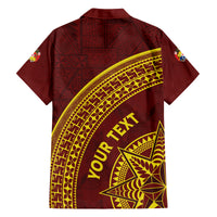 Tonga High School Family Matching Long Sleeve Bodycon Dress and Hawaiian Shirt THS Anniversary Ngatu Motif LT7 - Polynesian Pride
