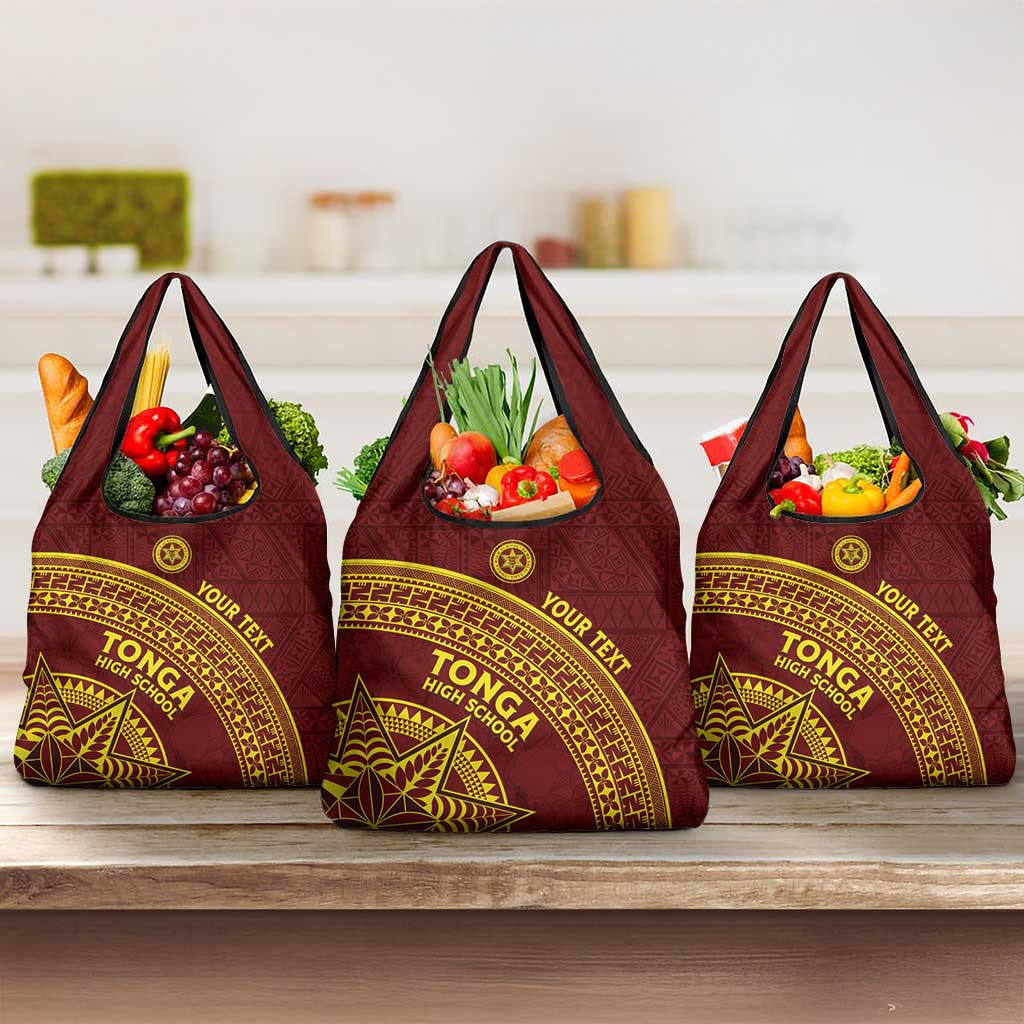 Tonga High School Grocery Bag THS Anniversary Ngatu Motif