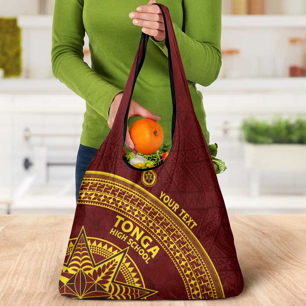 Tonga High School Grocery Bag THS Anniversary Ngatu Motif