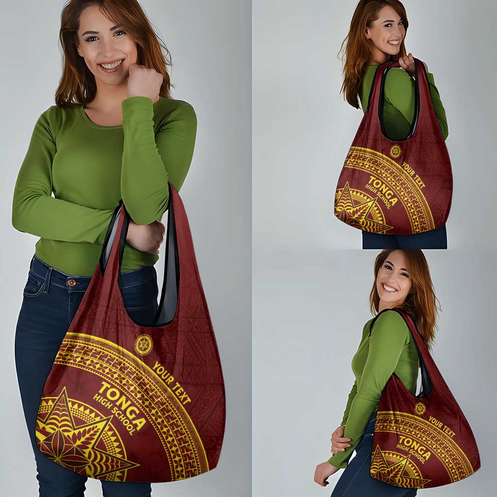 Tonga High School Grocery Bag THS Anniversary Ngatu Motif