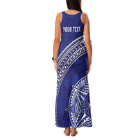 Tupou College Toloa Family Matching Tank Maxi Dress and Hawaiian Shirt Ngatu Tapa Mix Style LT7 - Polynesian Pride